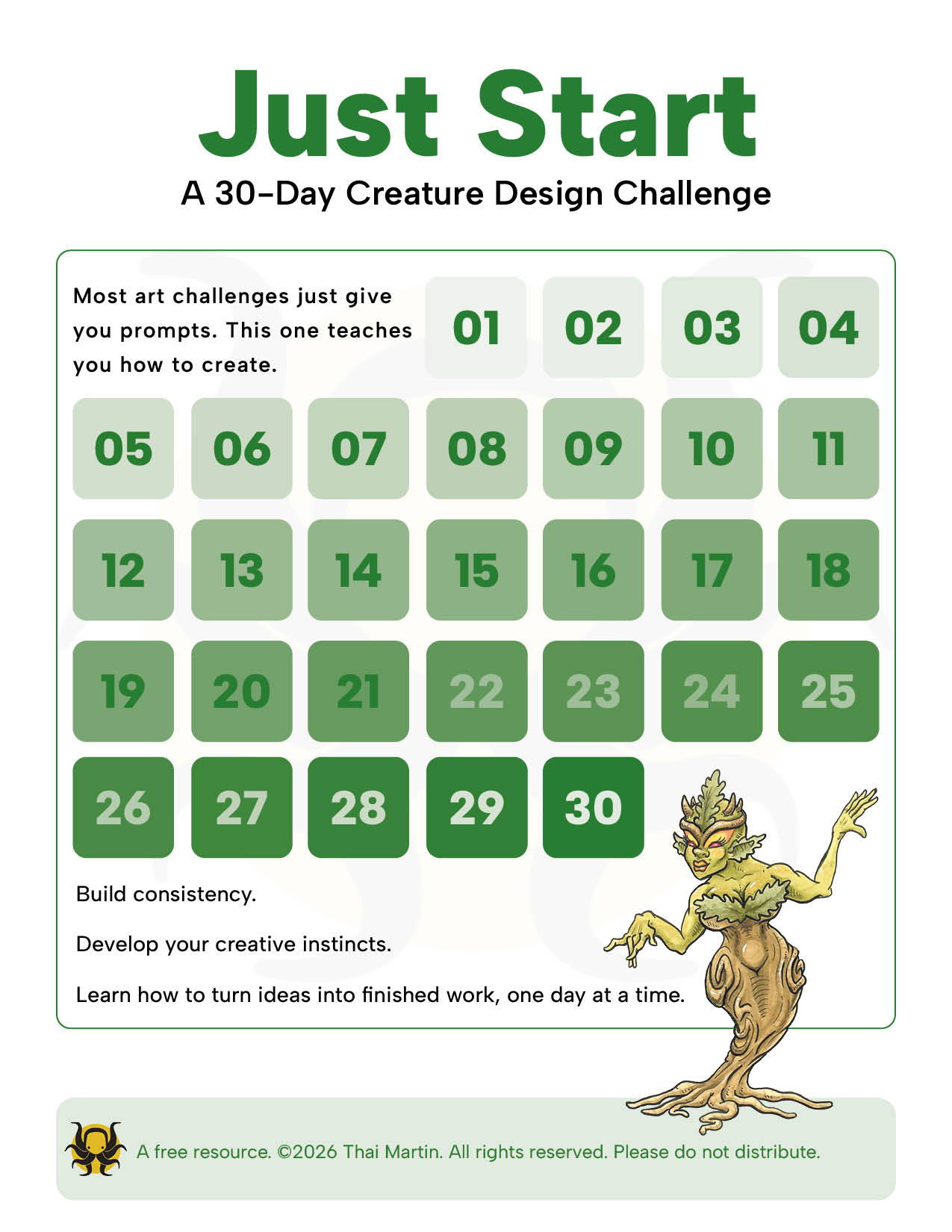 Cover page for the 8.5x11 letter sized Art Challege